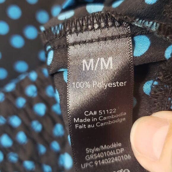 GEORGE Scoopneck Polka-dot Blouse Medium - Picture 6 of 8